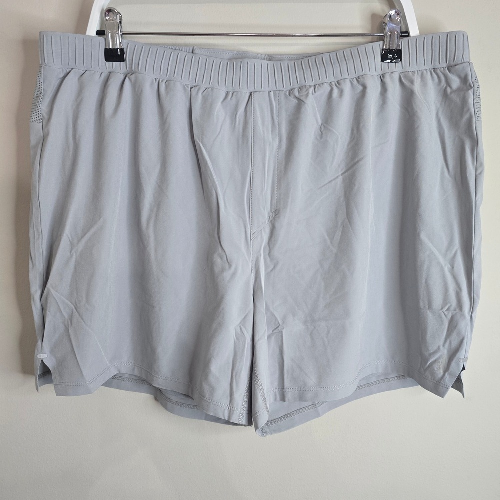 Johnnie-O Performance Mens XL Gray Active Athletic Training Shorts 6 Inch Inseam